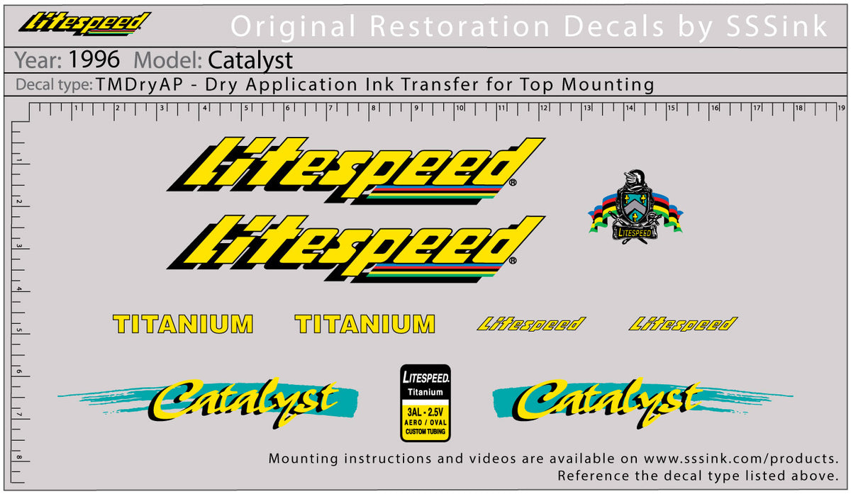 1996 CATALYST DECALS