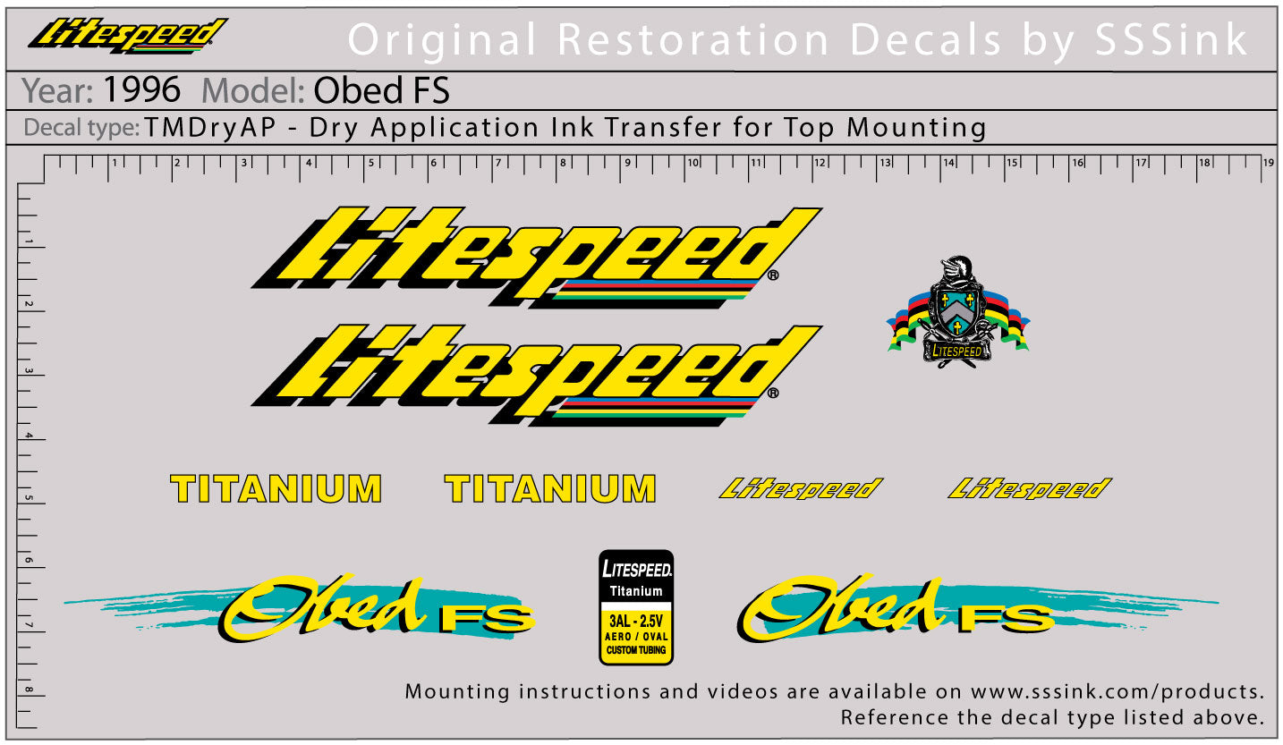 1996 OBED F/S DECALS