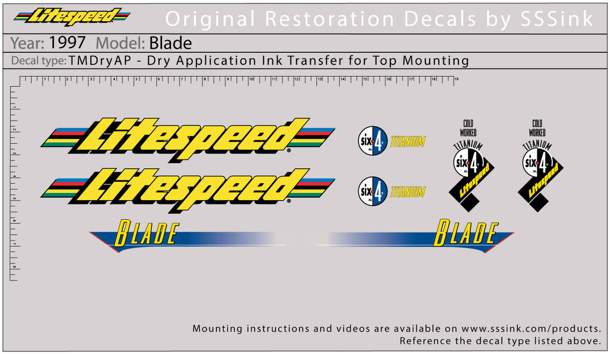 1997 Blade Decal Set