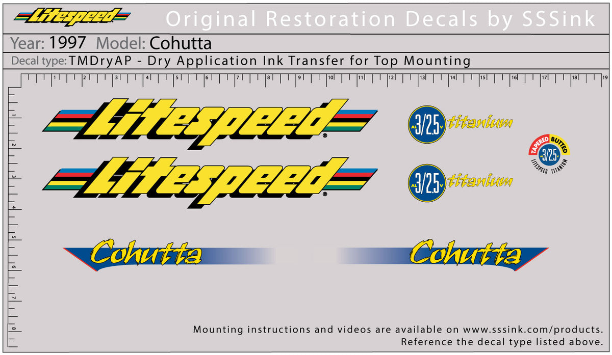 1997 Cohutta Decal Set