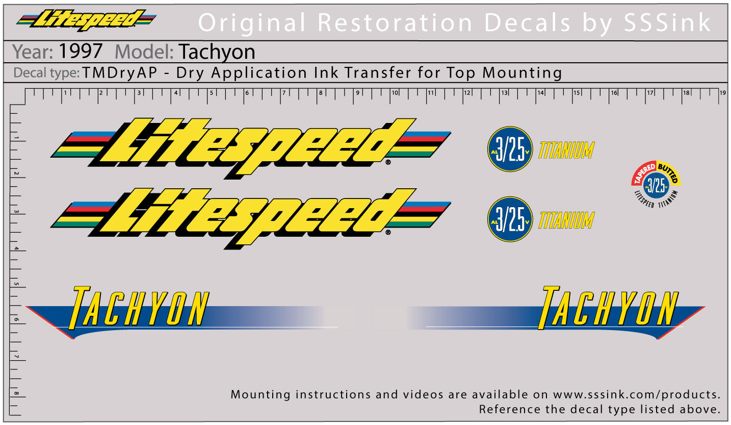 1997 Tachyon Decal Set