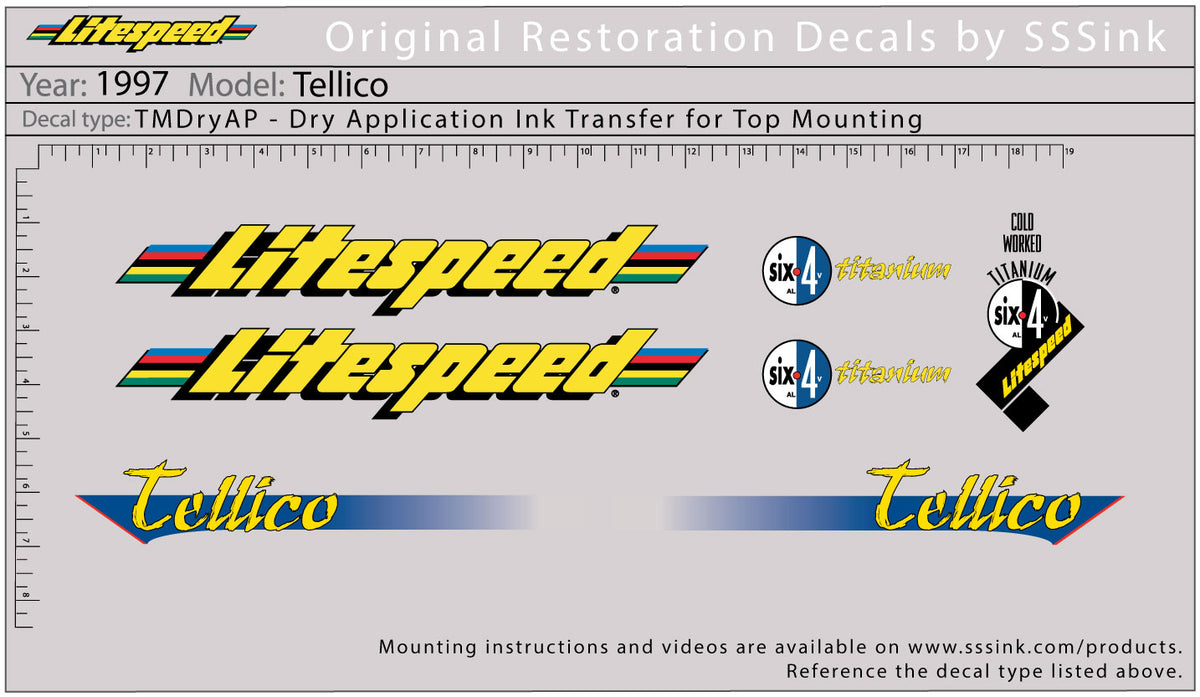 1997 Tellico Decal Set