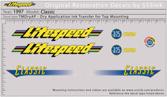 Titanium 1997 Classic Decal Set - Litespeed Bicycles