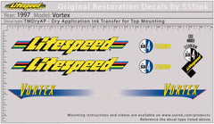 Titanium 1997 Vortex Decal Set - Litespeed Bicycles