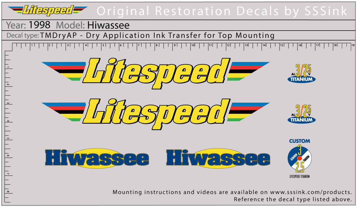 1998 Hiwassee Decal Set