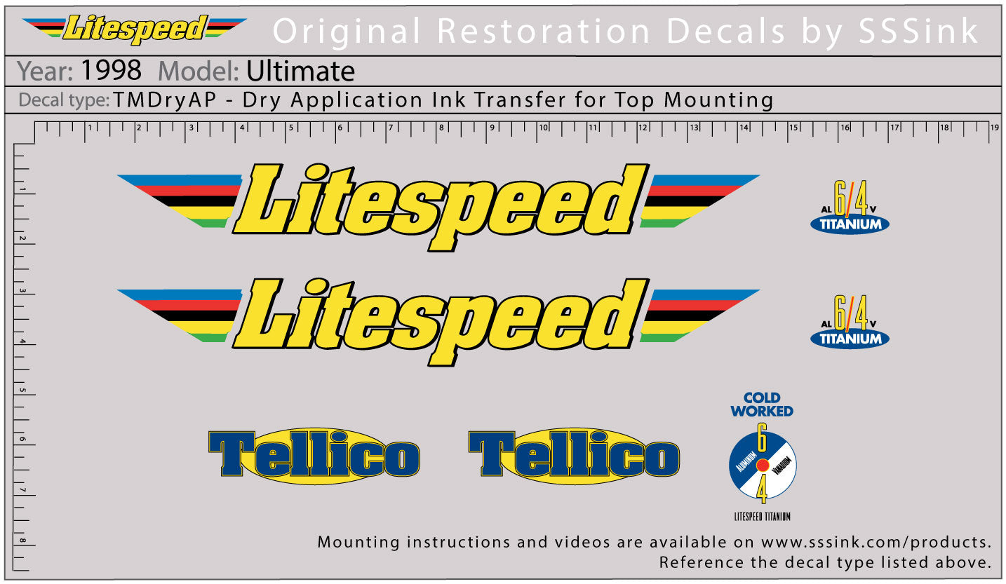 1998 Tellico Decal Set