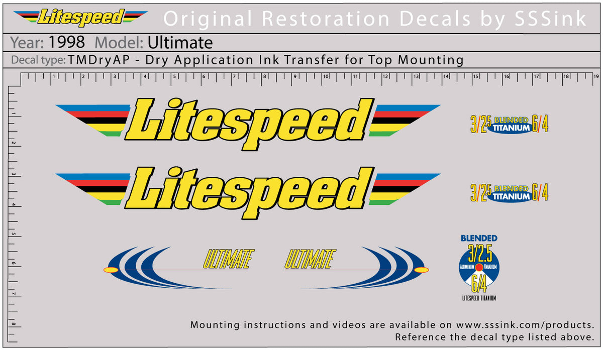 1998 Ultimate Decal Set