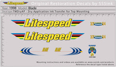 Titanium 1998 Blade Decal Set - Litespeed Bicycles