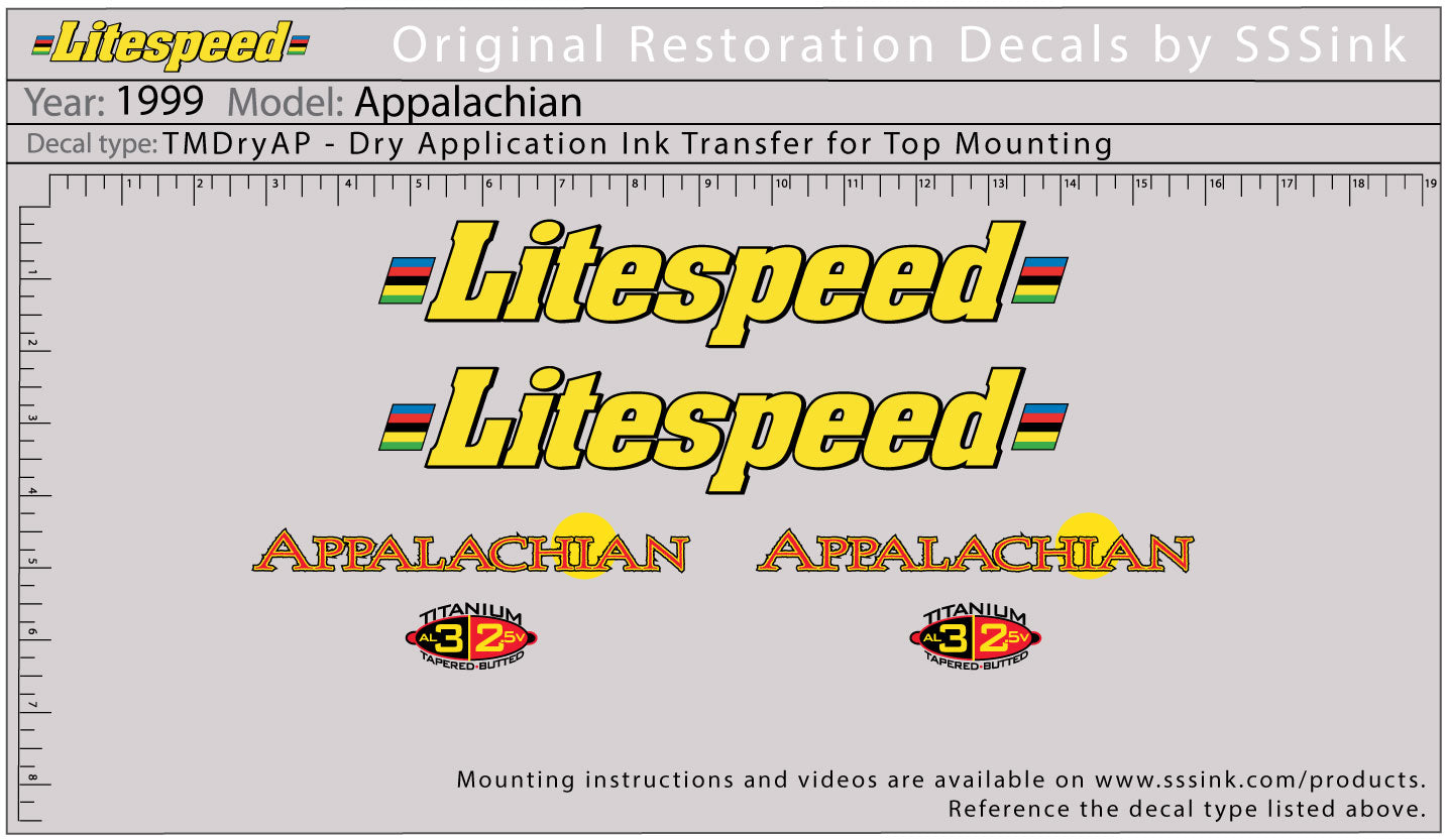 1999 Appalachian Decal Set