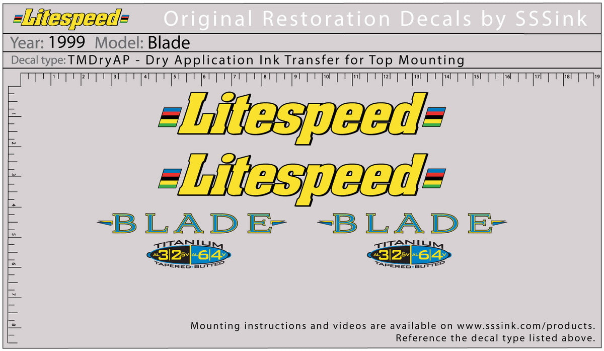 1999 Blade Decal Set