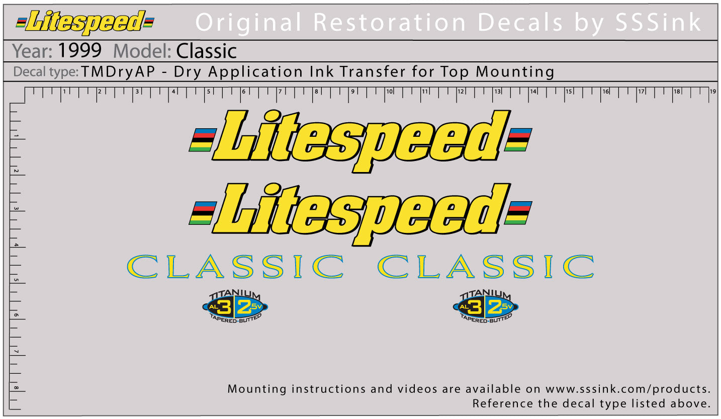 1999 Classic Decal Set