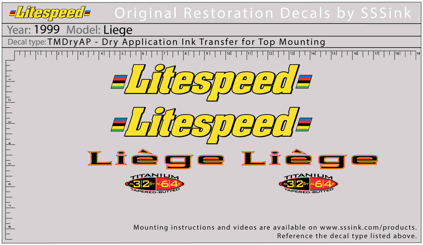1999 Liege Decal Set