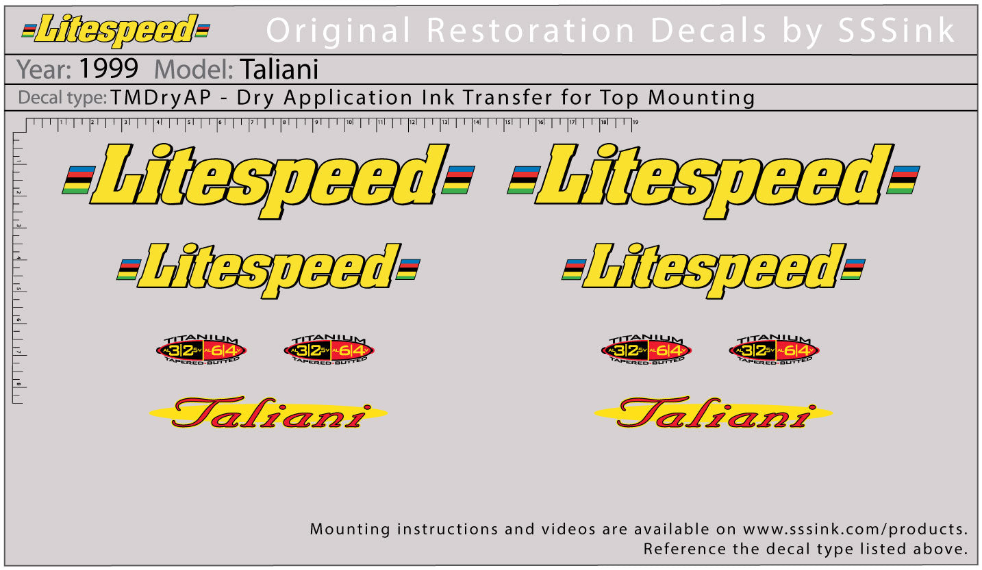 1999 Taliani Decal Set
