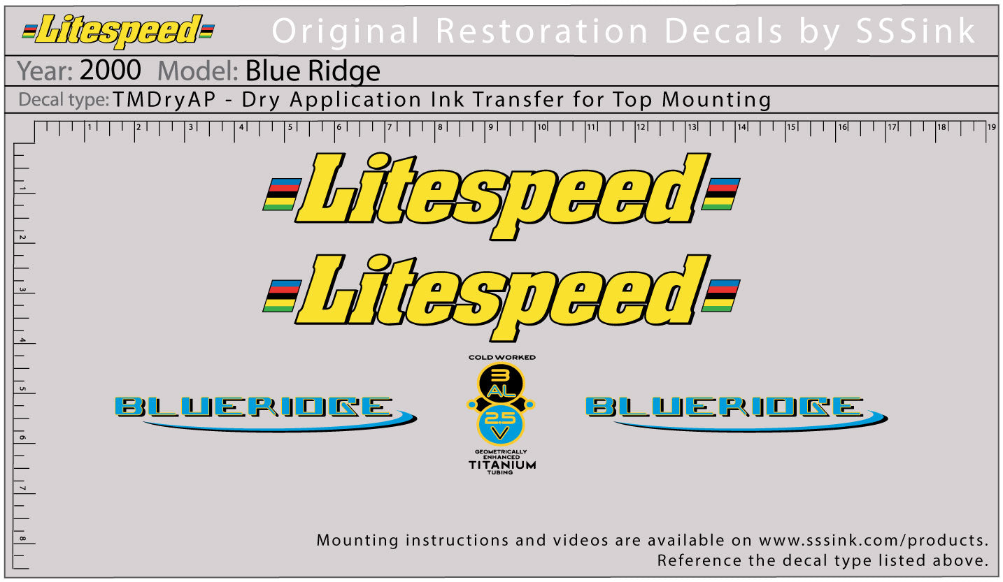 2000 Blue Ridge Decal Set
