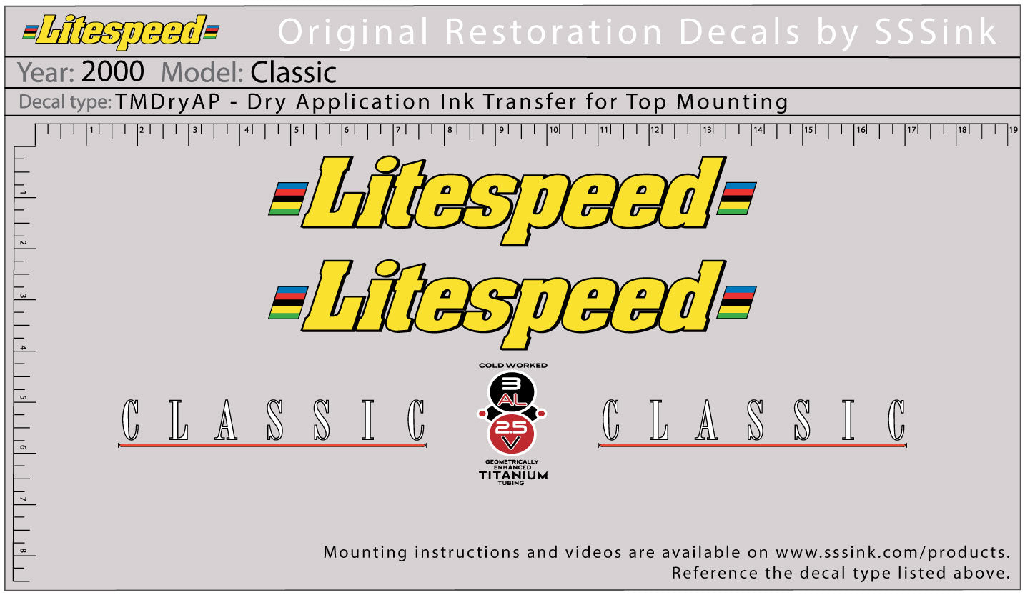 2000 Classic Decal Set