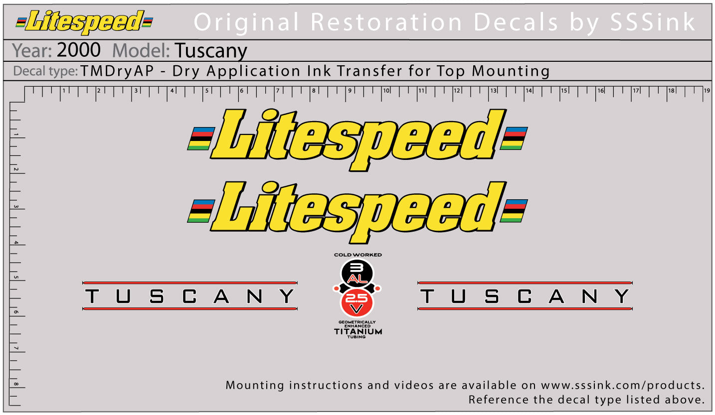 2000 Tuscany Decal Set