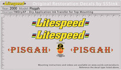 Titanium 2000 Saber Decal Set - Litespeed Bicycles