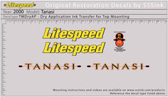 Titanium 2000 Tanasi Decal Set - Litespeed Bicycles