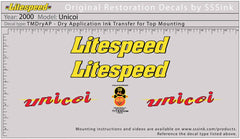 Titanium 2000 Unicoi Decal Set - Litespeed Bicycles