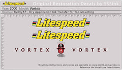 Titanium 2000 Vortex Decal Set - Litespeed Bicycles