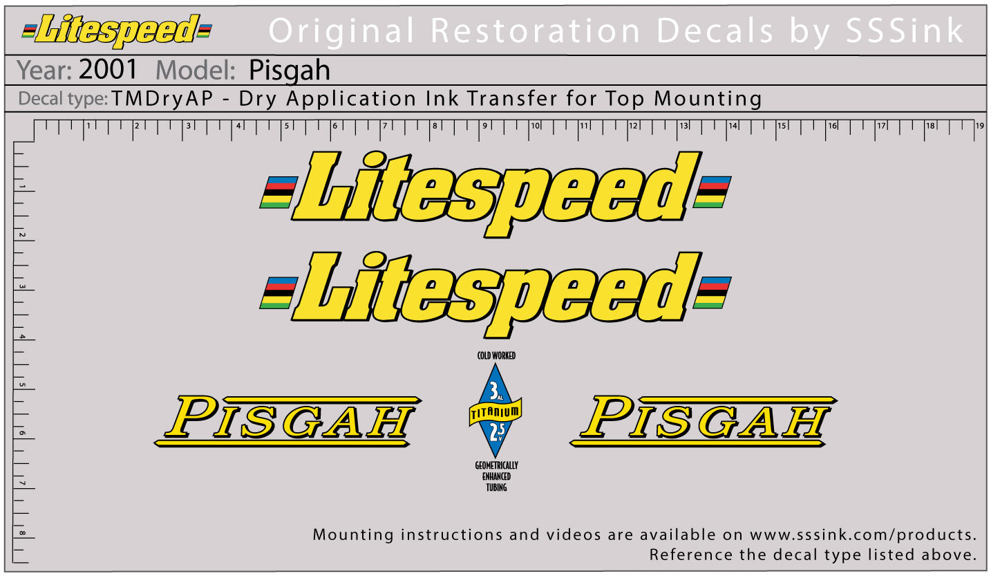 2001 Pisgah Decal Set