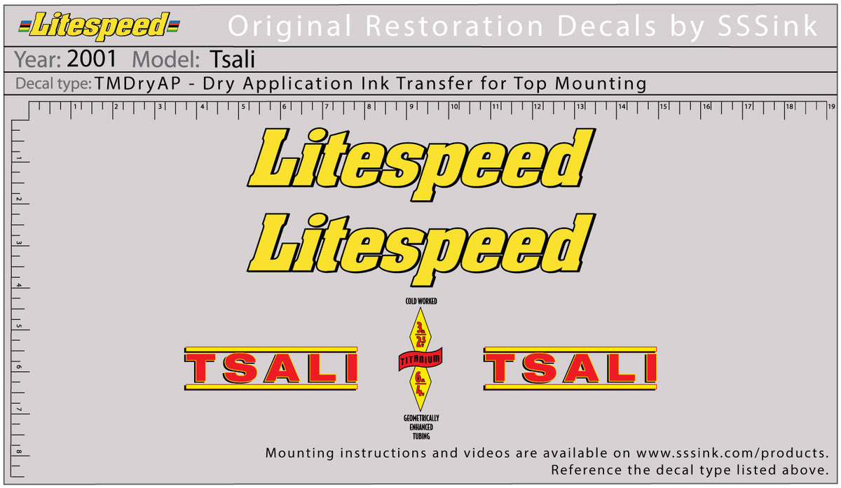 2001 Tsali Decal Set