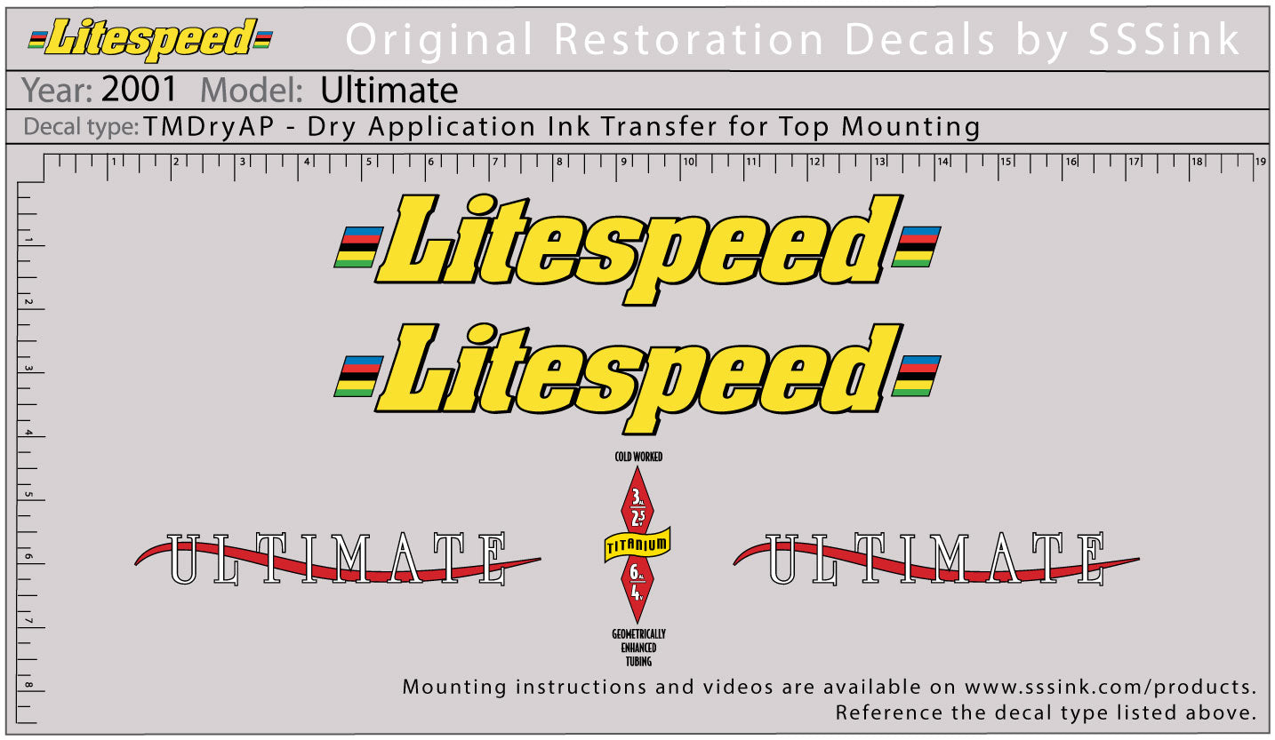 2001 Ultimate Decal Set