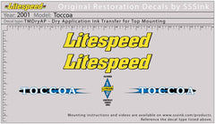Titanium 2001 Toccoa Decal Set - Litespeed Bicycles