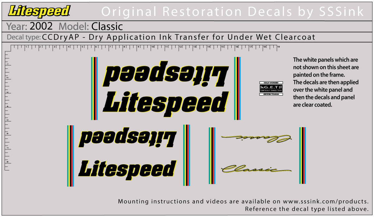 2002 Classic Decal Set