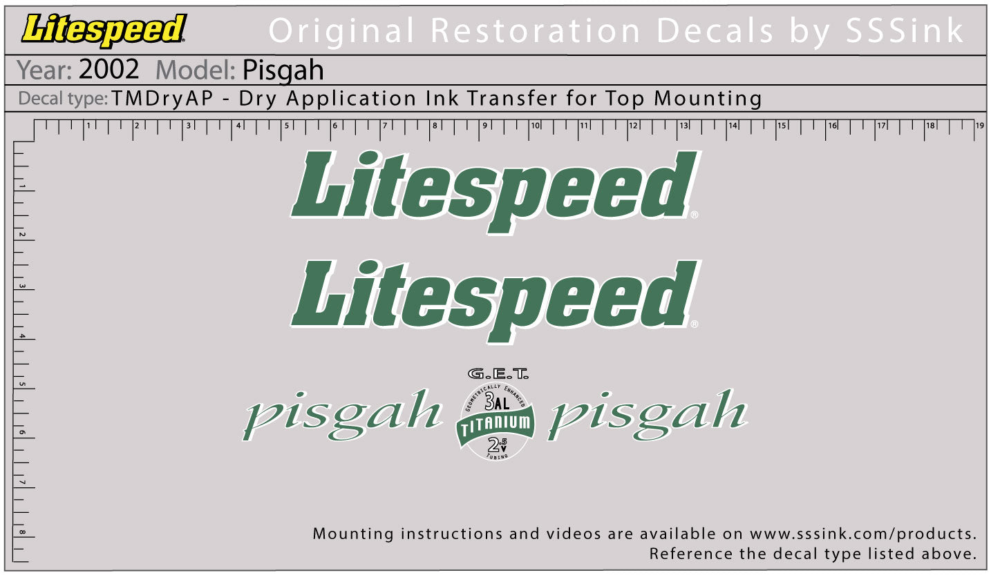 2002 Pisgah Decal Set