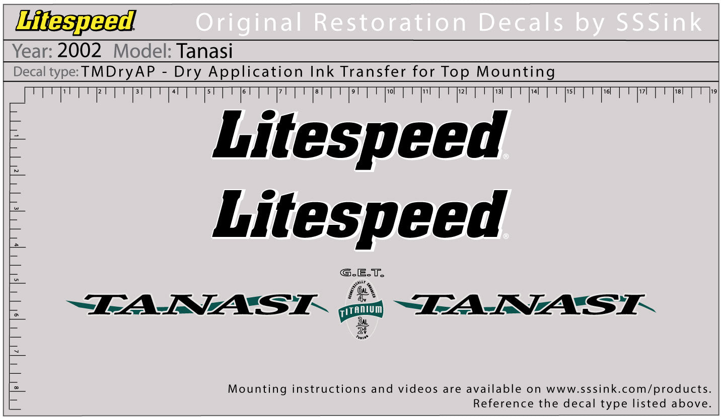 2002 Tanasi Decal Set
