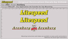 Titanium 2002 Arenberg Decal Set - Litespeed Bicycles