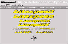 Titanium 2003 Vortex Decal Set - Litespeed Bicycles