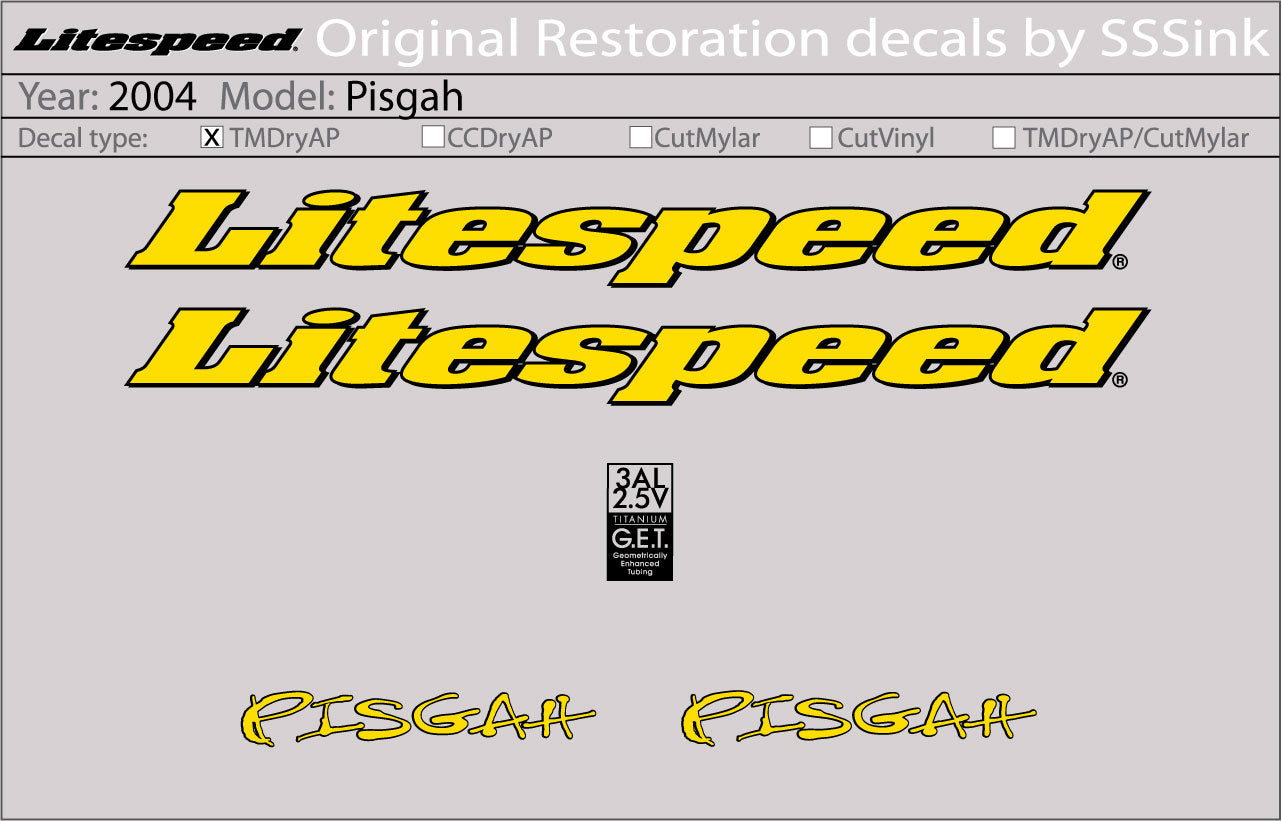 2004 Pisgah Decal Set