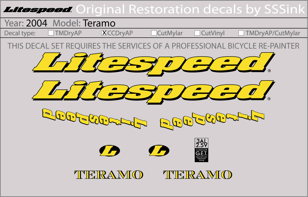 2004 Teramo Decal Set
