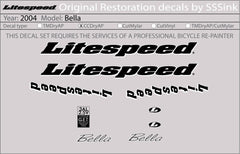 Titanium 2004 Bella Decal Set - Litespeed Bicycles
