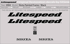 Titanium 2004 Niota Al Decal Set - Litespeed Bicycles