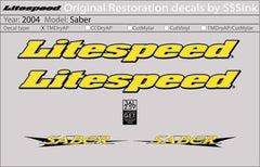 Titanium 2004 Saber Decal Set - Litespeed Bicycles