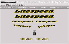 Titanium 2004 Solano Decal Set - Litespeed Bicycles