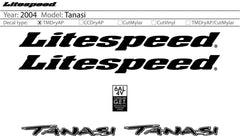 Titanium 2004 Tanasi Decal set - Litespeed Bicycles