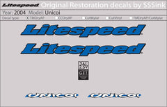 Titanium 2004 Unicoi Decal Set - Litespeed Bicycles