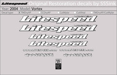 Titanium 2004 Vortex Decal Set - Litespeed Bicycles
