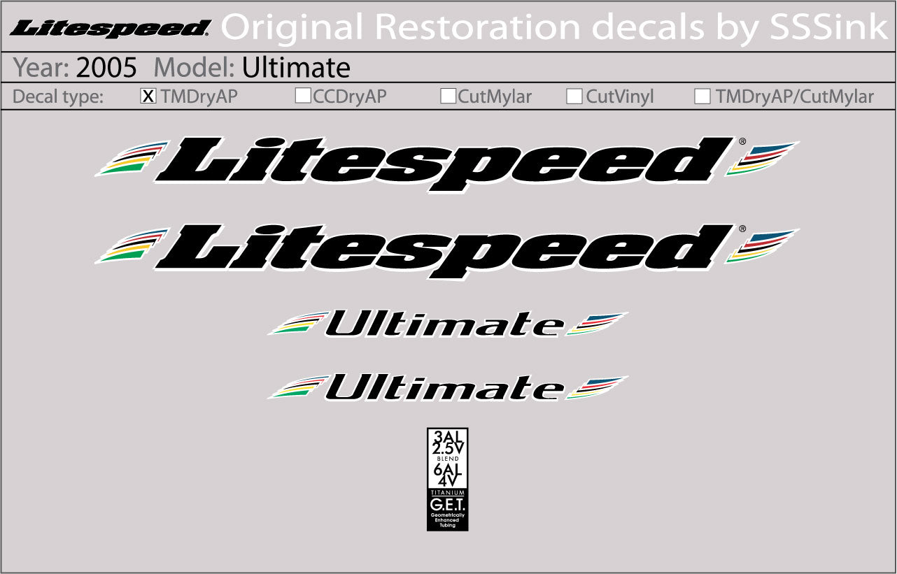 2005 Ultimate Decal Set