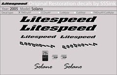 Titanium 2005 Solano Decal Set - Litespeed Bicycles