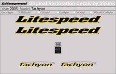 Titanium 2005 Tachyon Decal Set - Litespeed Bicycles