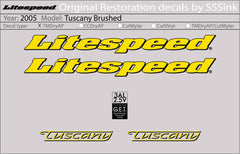 Titanium 2005 Tuscany Brushed Decal Set - Litespeed Bicycles