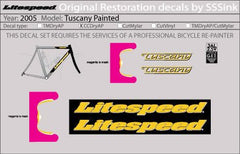 Titanium 2005 Tuscany Painted Decal Set - Litespeed Bicycles