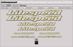 Titanium 2005 Vortex Decal Set - Litespeed Bicycles
