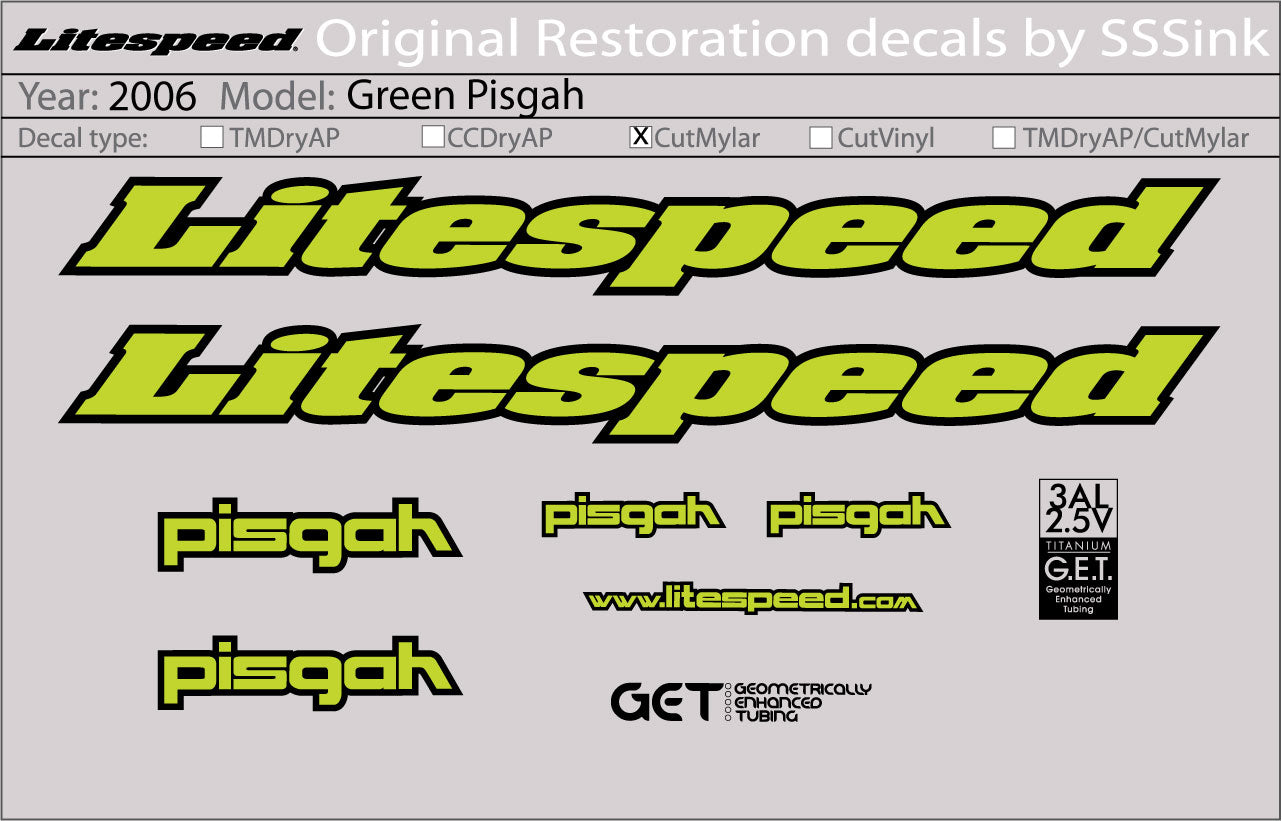 2006 Pisgah Decal Set
