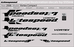 Titanium 2006 Vortex Compact Decal set - Litespeed Bicycles
